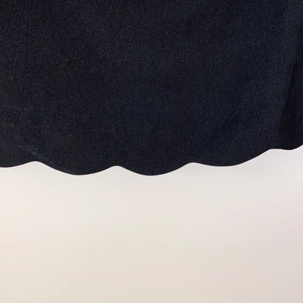 NWT J Crew Black Scalloped Tank Blouse Women's Size 10 - Picture 7 of 9
